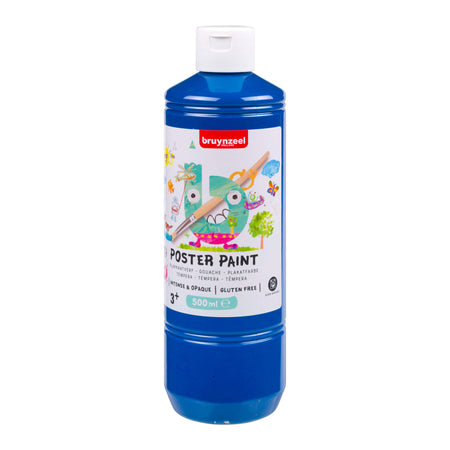 Bruynzeel - Plakatfarbenflasche 500 ml tiefblau | 10 Stück
