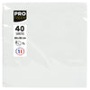 Pronappe - Serviette 1/4 Falz 2-lagig 380x380mm 40 Blatt weiß