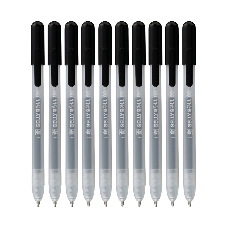 Sakura - Gel Writer Gelly Roll Classic 10 Stück schwarz
