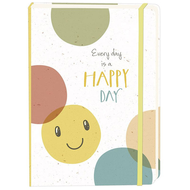 Büro - Notizbuch Smiley Happy Day A5 Zeile 92 Seiten sc