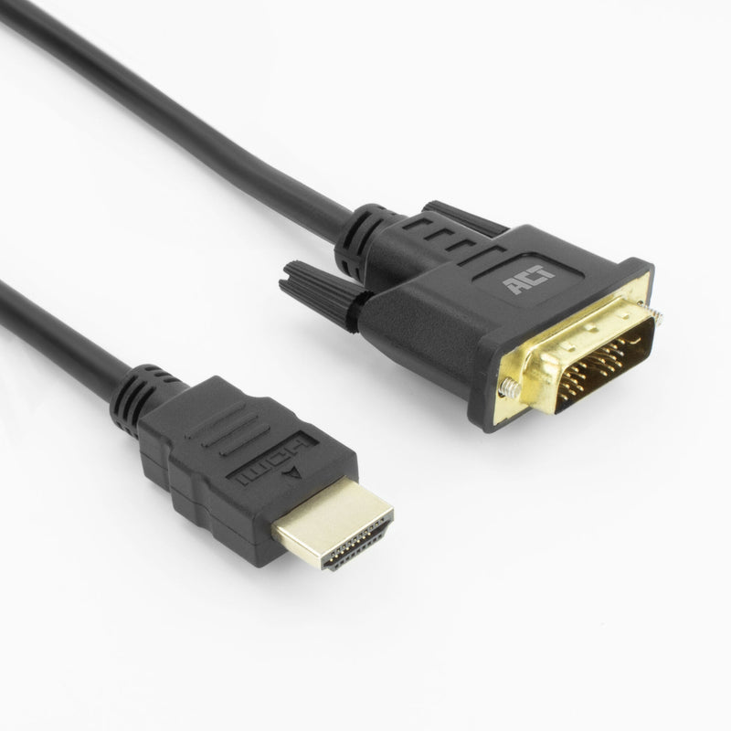 ACT - Kabel HDMI DVI 18+1 Pin m/m schwarz 2 Meter