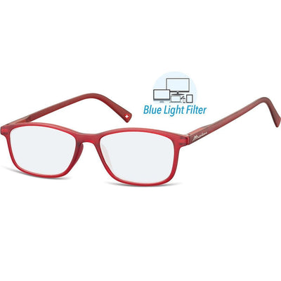 Montana - Lesebrille +1,00dpt Blaulichtfilter rot