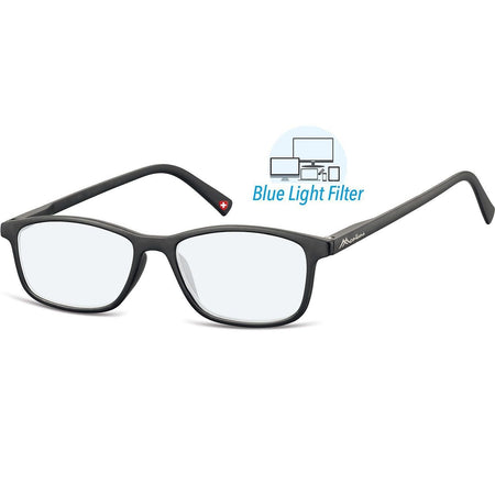 Montana - Lesebrille +1,50 dpt Blaulichtfilter schwarz