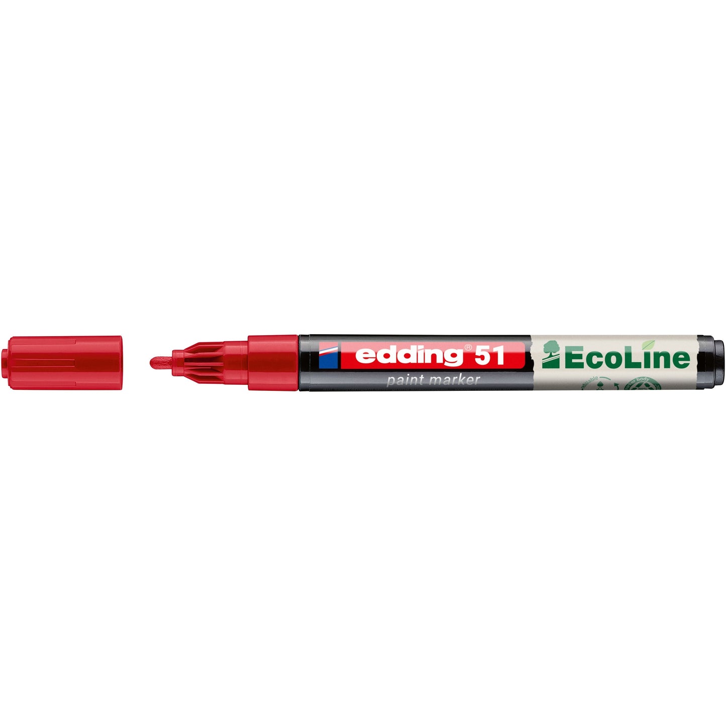 Edding - Paintmarker 51 Eco auf Wasserbasis 1-2mm rot | 10 Stück