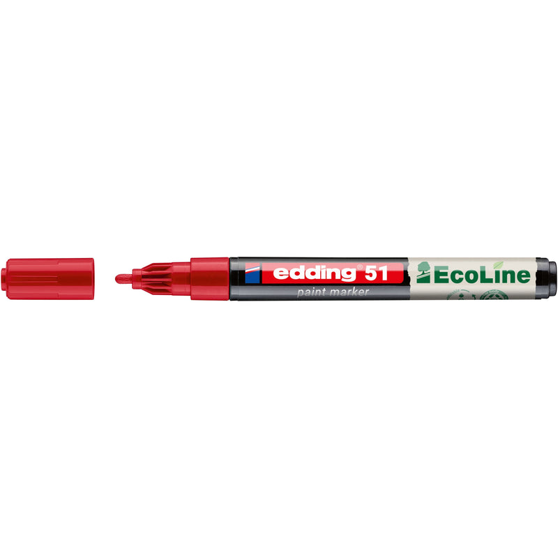 Edding - Paintmarker 51 Eco auf Wasserbasis 1-2mm rot | 10 Stück