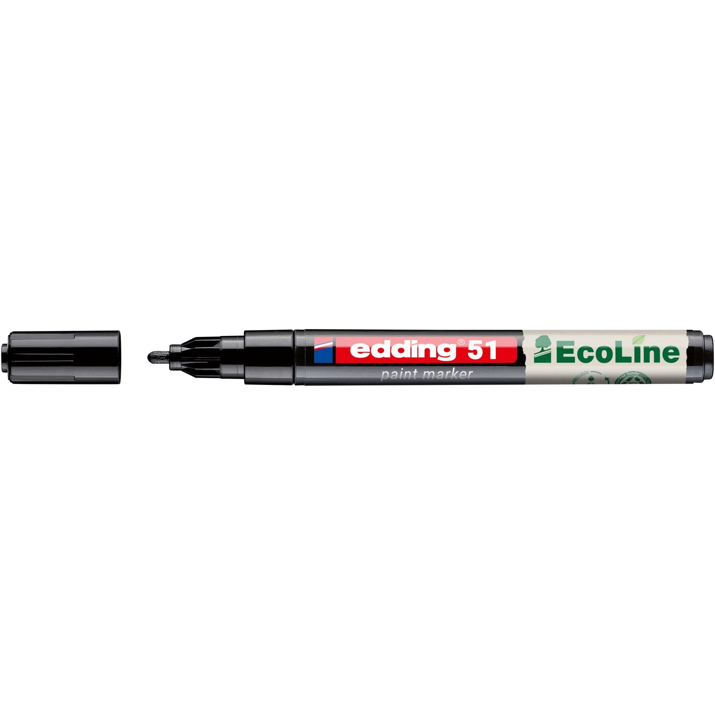 Edding - Paintmarker 51 Eco auf Wasserbasis 1-2mm schwarz | 10 Stück