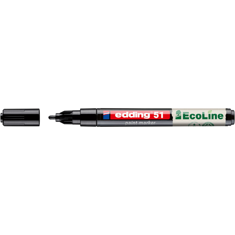 Edding - Paintmarker 51 Eco auf Wasserbasis 1-2mm schwarz | 10 Stück