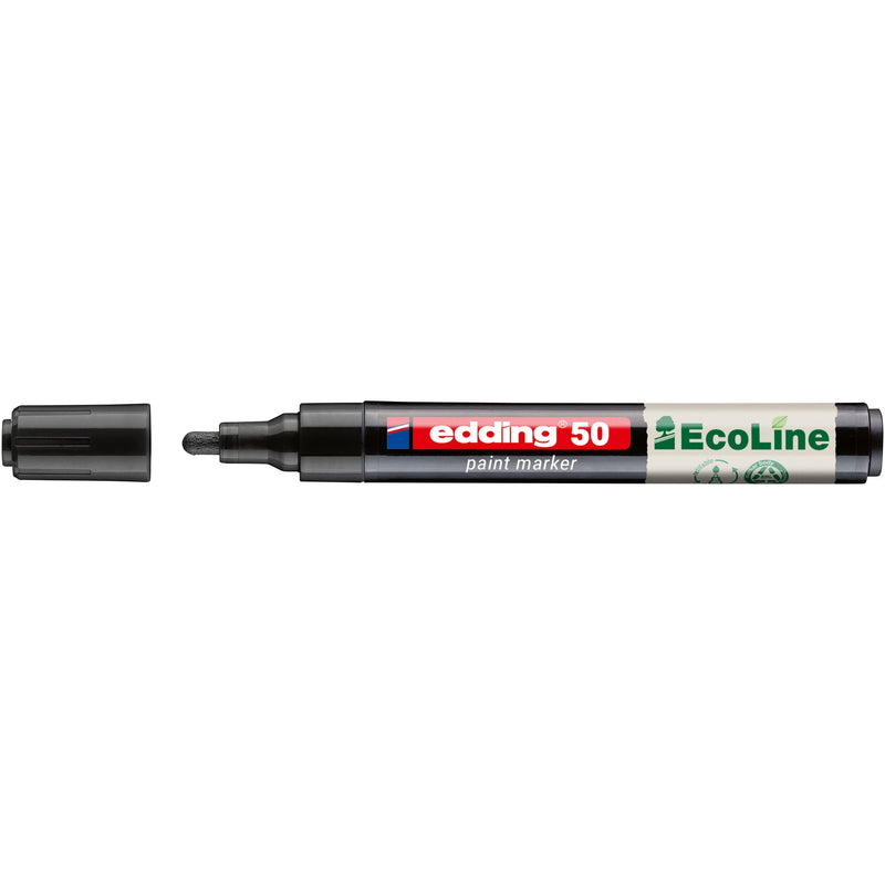 Edding - Paintmarker 50 eco auf Wasserbasis 2-3mm schwarz | 10 Stück