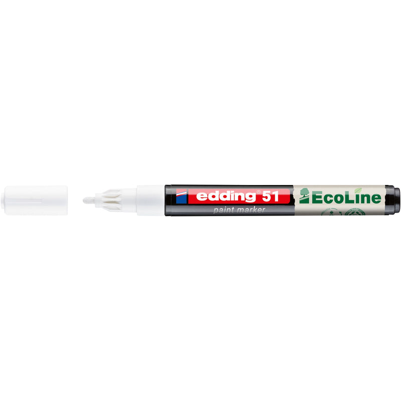 Edding - Paintmarker 51 Eco auf Wasserbasis 1-2mm weiß | 10 Stück