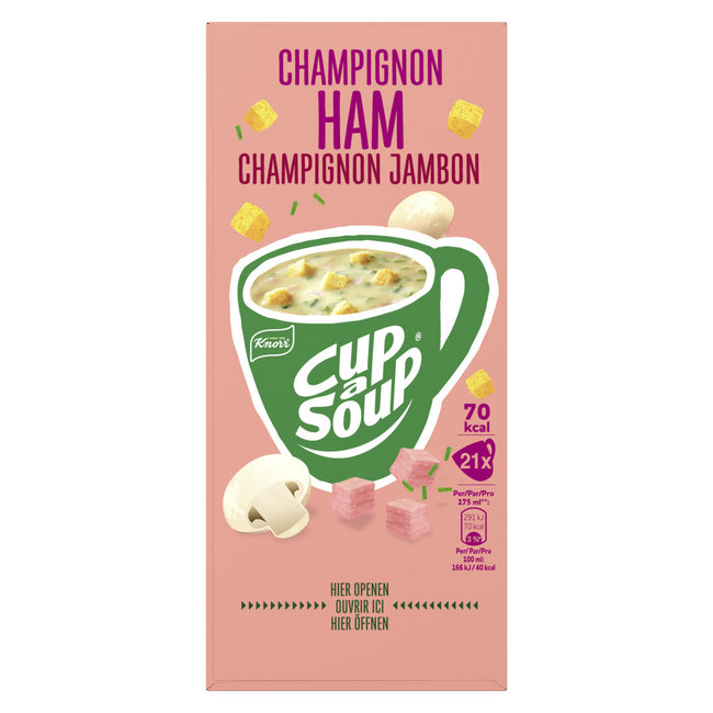 Knorr -  Cup a soup  champignon ham 175ml | 4 stuks