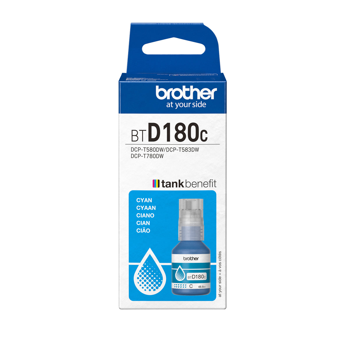Brother - Nachfülltinte BT-D180C blau