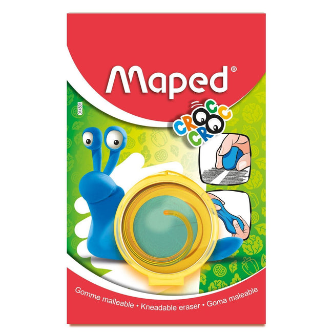 Maped -  Kneedgum  croc croc blister 1 stuk blauw