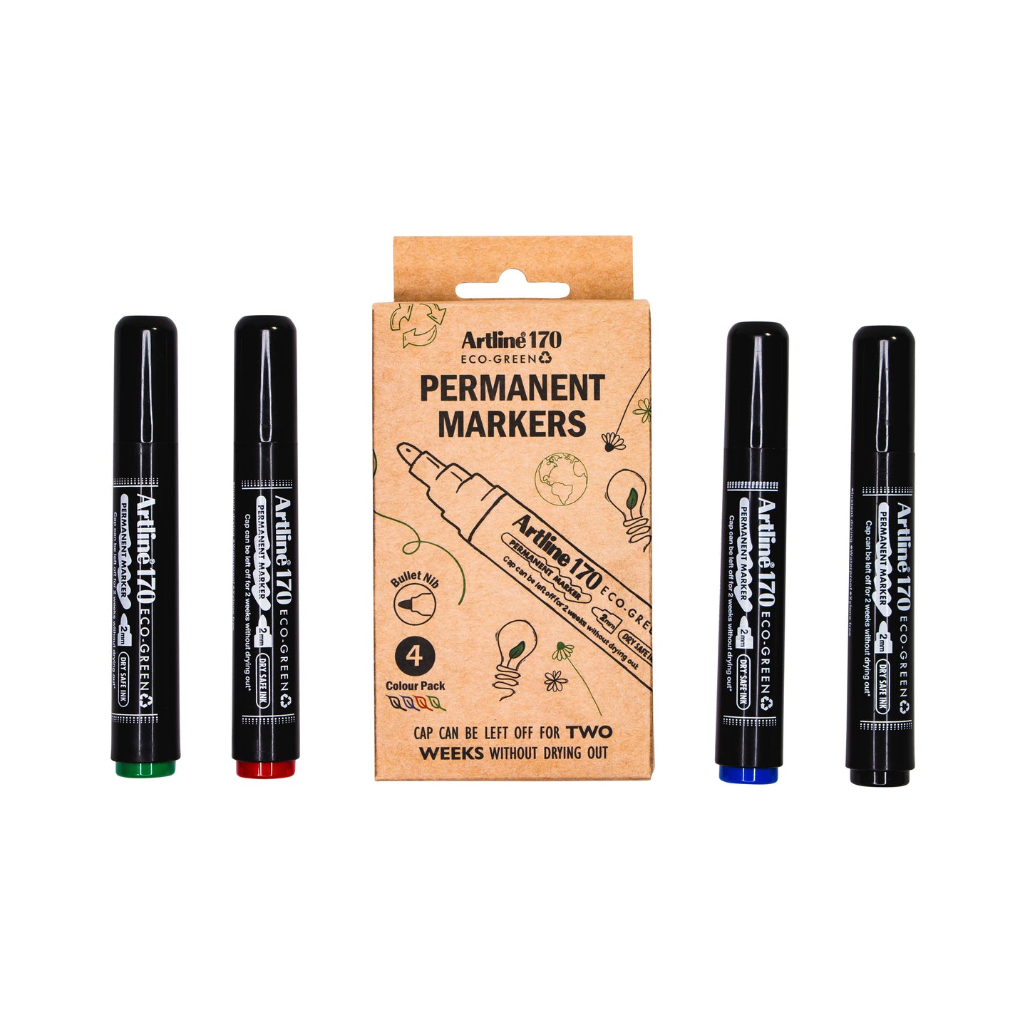 Artline - Permanentmarker 170 Eco Round M ass 4Stk | 12 Stück