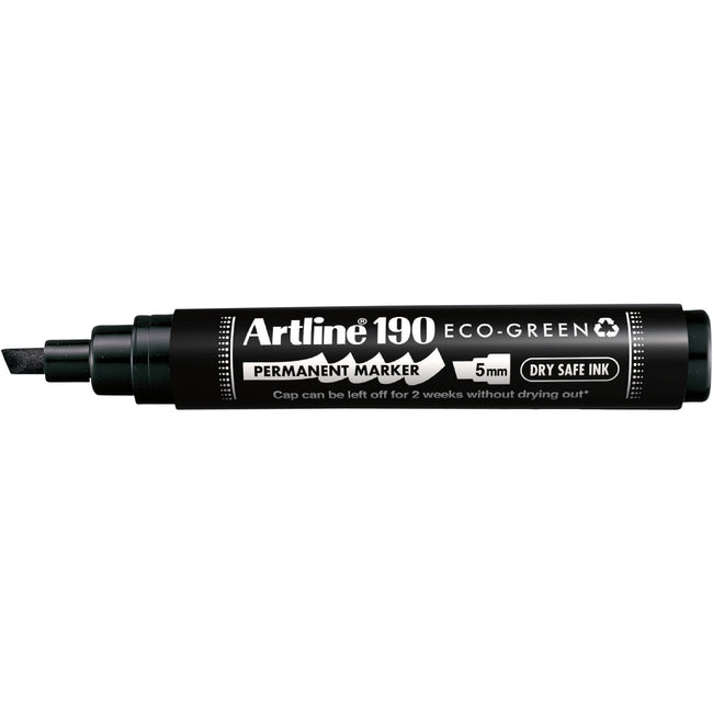 Artline - Permanentmarker 190 Eco schräg 2-5mm schwarz | 12 Stück
