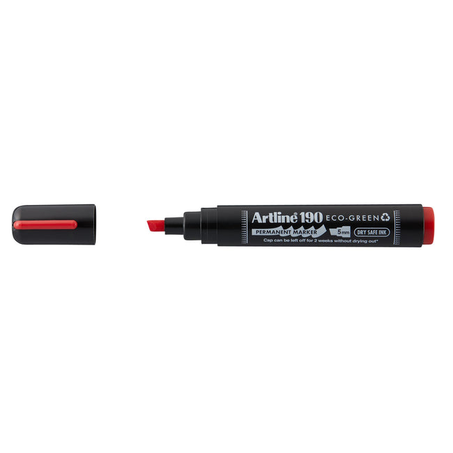 Artline - Permanentmarker 190 Eco Diagonal 2-5mm rot | 12 Stück