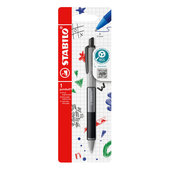 Stabilo -  Balpen pointball colorful zw blist à 1st | 10 stuks