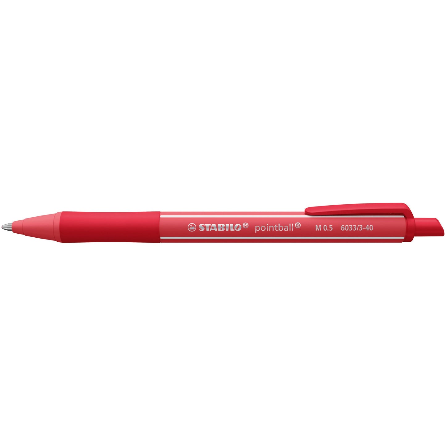 Stabilo -  Balpen pointball colorful rood | 10 stuks