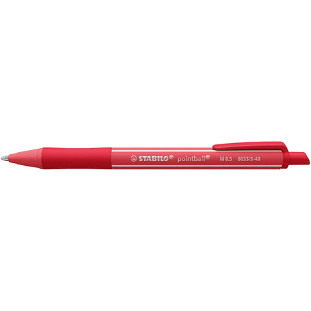Stabilo -  Balpen pointball colorful rood | 10 stuks