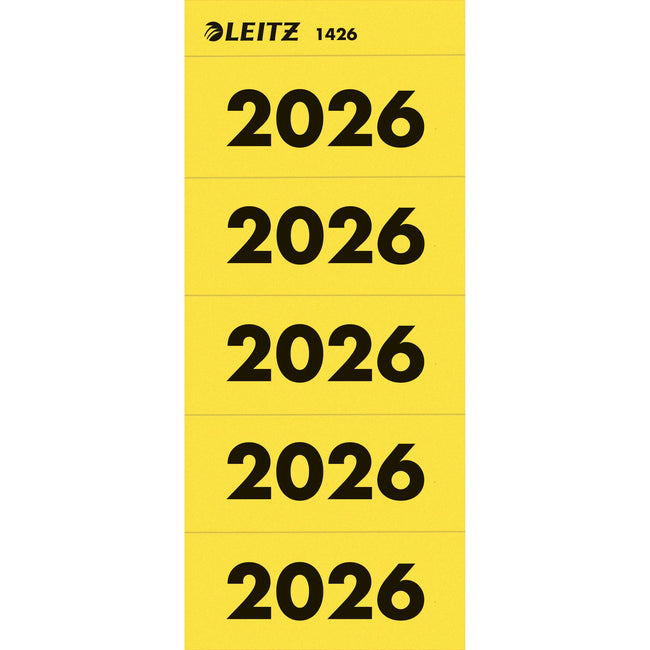 Leitz -  Rugetiket  2026 geel 100 stuks