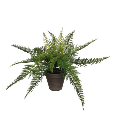 Mica Decorations -  Kunstplant mica varen groen in pot stan grijs