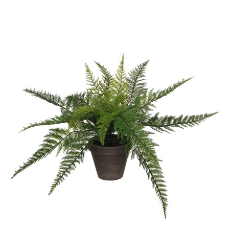 Mica Decorations -  Kunstplant mica varen groen in pot stan grijs | 4 stuks