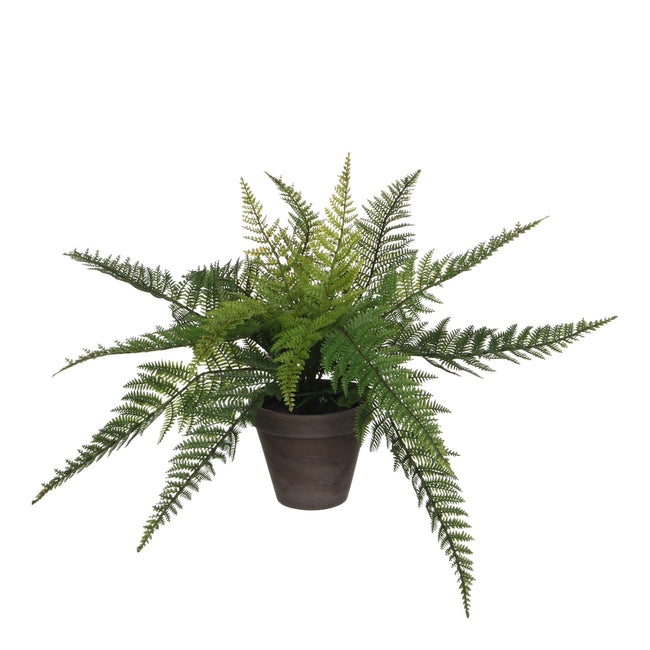 Mica Decorations -  Kunstplant mica varen groen in pot stan grijs | 4 stuks