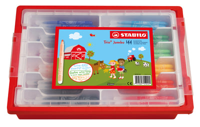 Stabilo -  Viltstift trio jumbo 380 144st assorti