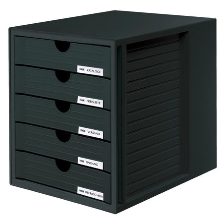 Han - Schubladenbox 1450 5 geschlossene Schubladen schwarz