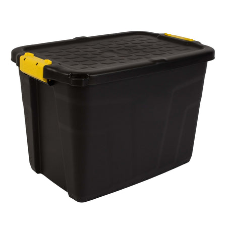 Fellowes -  Opbergbox bankers box 60l met hndgr robuust zwart | 4 stuks