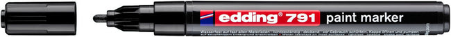Edding -  Paintmarker  791 alcoholbasis 1-2mm zwart