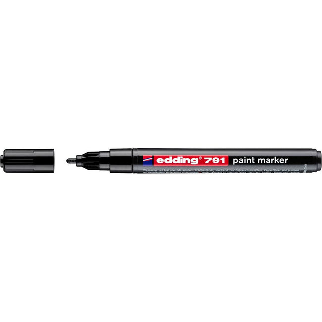 Edding -  Paintmarker  791 alcoholbasis 1-2mm zwart | 10 stuks