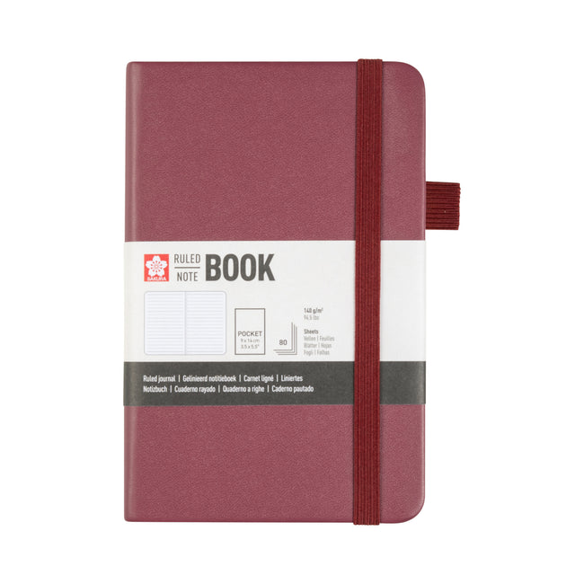 Sakura -  Notitieboek pocket lijn moerbei | 3 stuks
