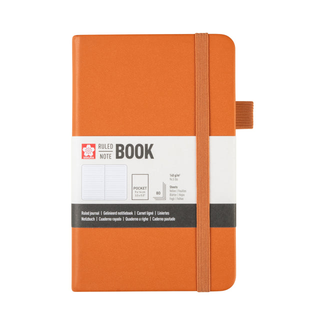 Sakura -  Notitieboek pocket lijn amber | 3 stuks