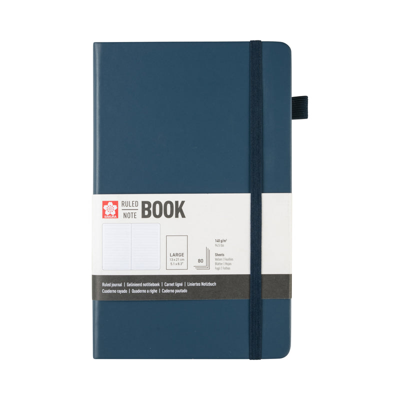 Sakura -  Notitieboek large lijn donker indigo | 3 stuks