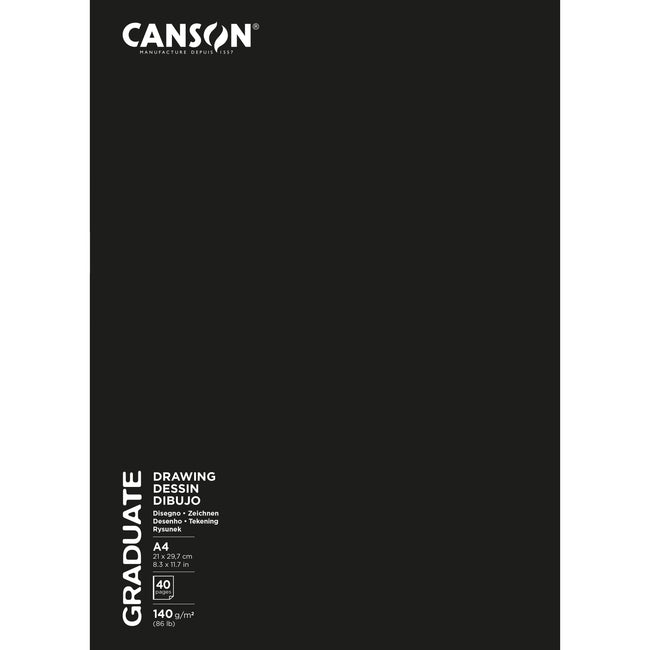 Canson -  Schetsboek  graduate 20vel 140gr a4 wit