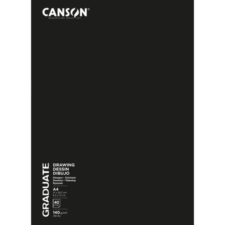 Canson -  Schetsboek  graduate 20vel 140gr a4 wit | 5 stuks