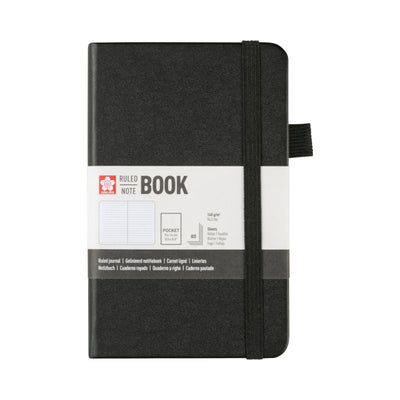 Sakura -  Notitieboek pocket lijn zwart | 3 stuks