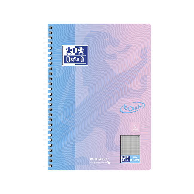Oxford -  Spiraalblok  touch b5 geruit 5mm160pag as | 6 stuks