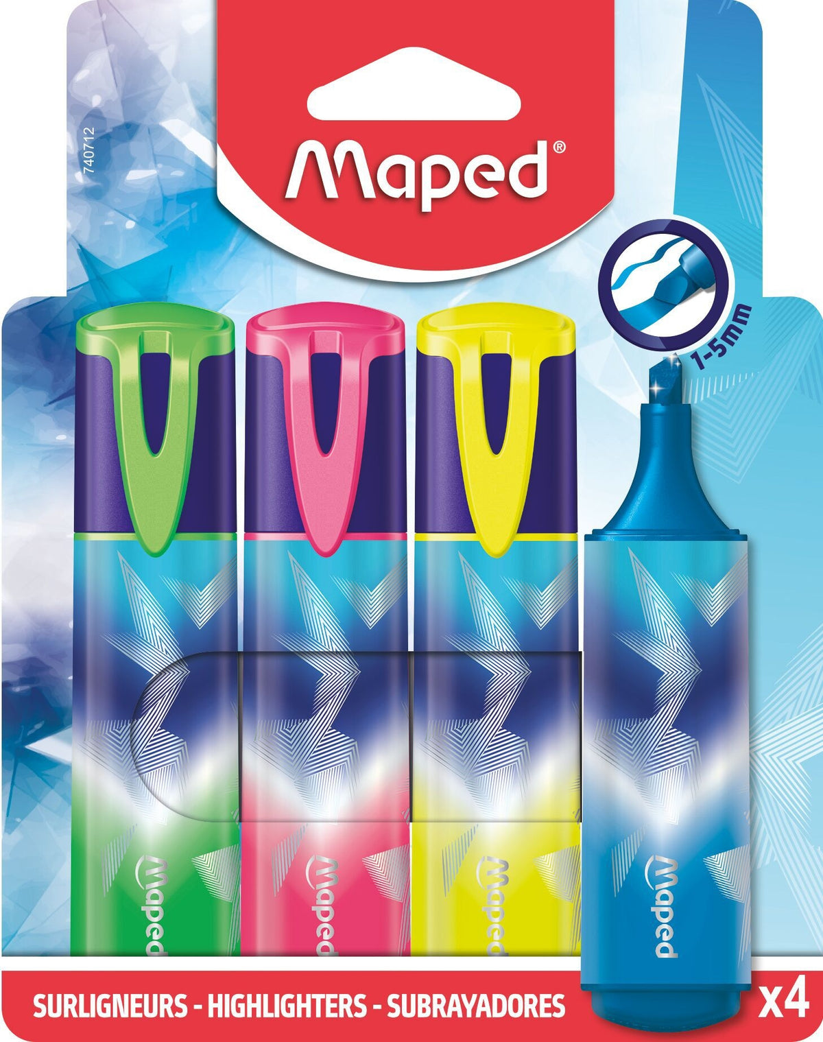 Maped -  Markeerstift  arctic vibes set 4 kleuren