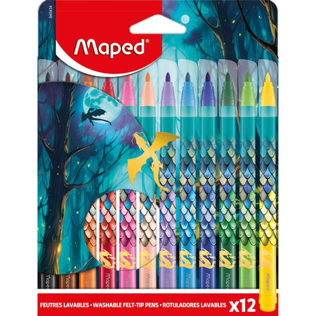 Maped -  Viltstift  dragon set 12 kleuren