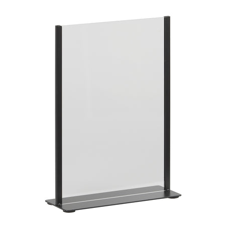 Europel -  Kaarthouder  zwart metaal met acryl bord a4