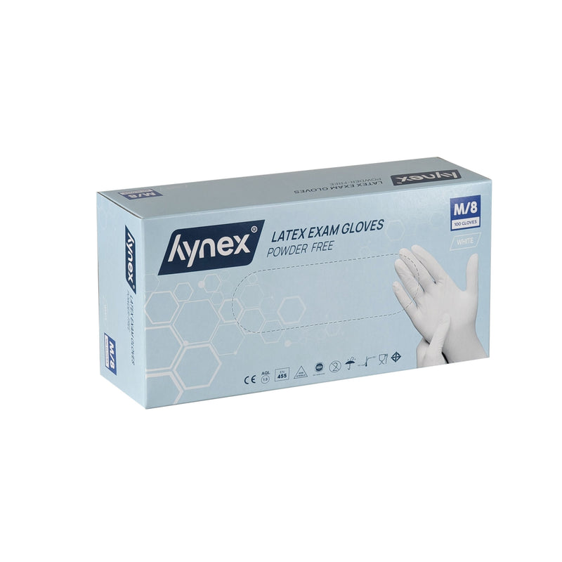 Hynex -  Handschoen  latex m wit 5gr 100 stuks