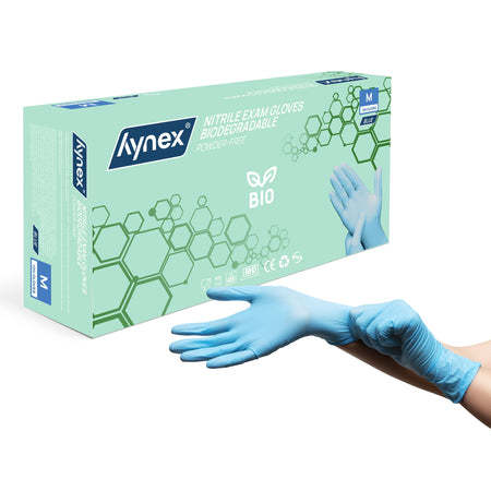 Hynex -  Handschoen  nitril bio m blauw 3.5gr 100st
