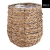 Mica Decorations -  Plantenmand mica avalon zeegras 21x18cm lichtbruin | 4 stuks