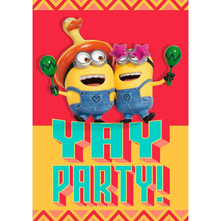 Hallmark -  Wenskaart  uitnodiging minions 6 stuks