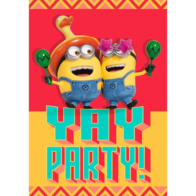 Hallmark -  Wenskaart  uitnodiging minions 6 stuks