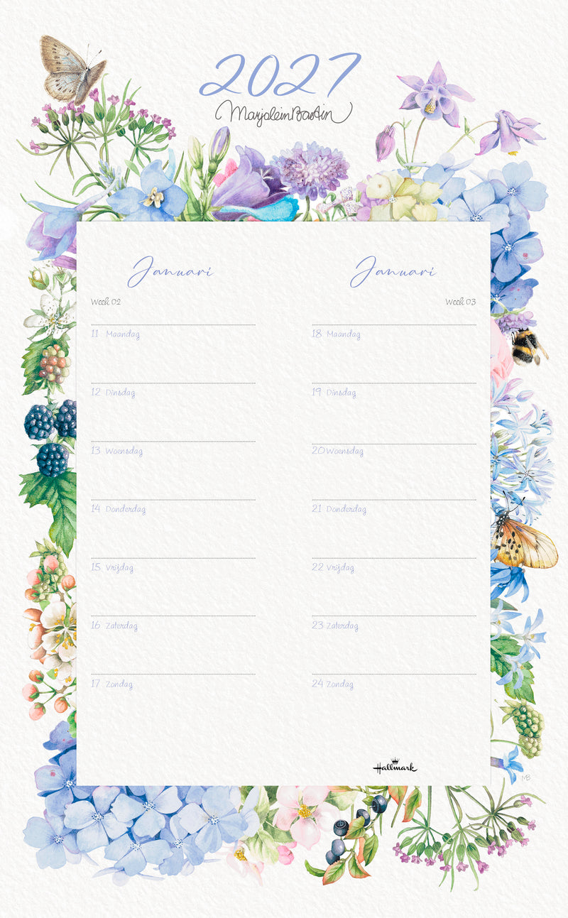 Hallmark -  Schildkalender 2027 marjolein bastin 210x340mm nl