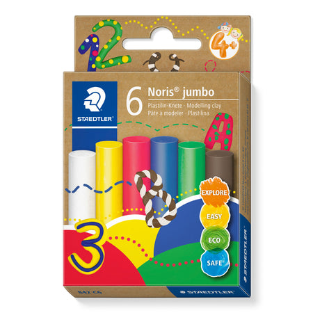 Staedtler -  Boetseerklei noris jumbo set à 6 kleuren | 6 stuks