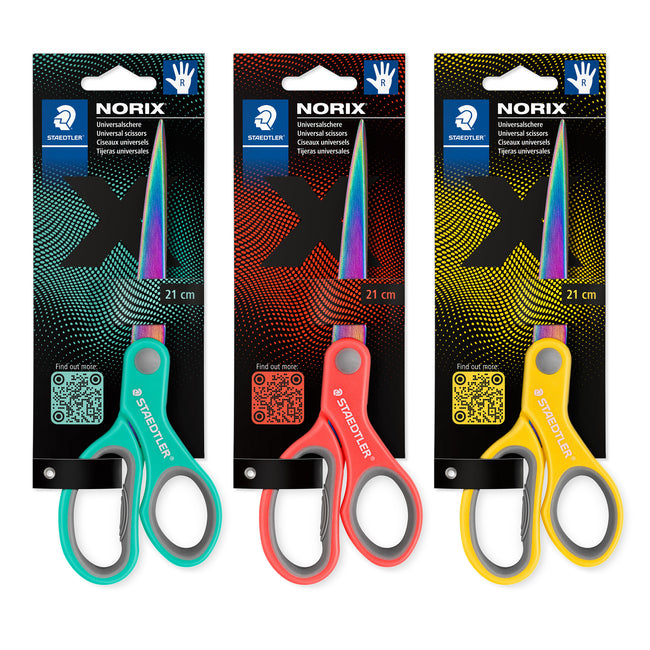 Staedtler -  Schaar norix 21cm 3 kleuren assorti | 12 stuks