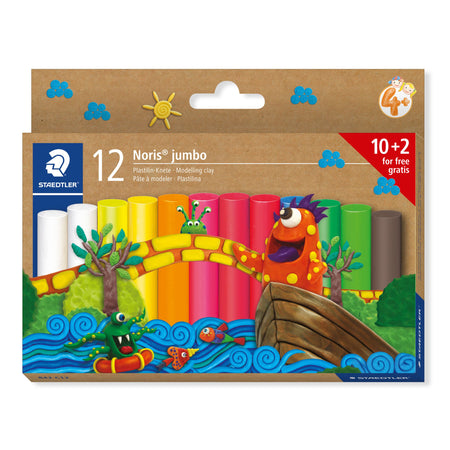 Staedtler -  Boetseerklei noris jumbo set 12 kleuren
